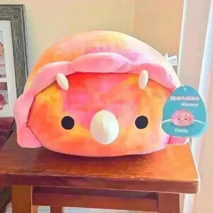 NWT  Squishmallows 12" Trinity Pink Triceratops Stackable